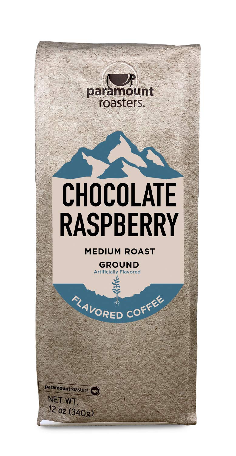 Paramount Roasters Chocolate Raspberry Flavored Ground Coffee, 12 oz medium roast, Paramount Coffee Company - Image 1